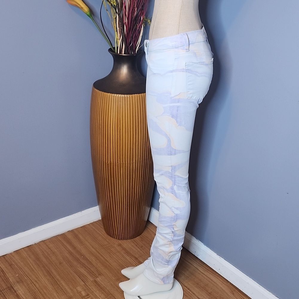 J Brand Pencil Leg Purple Marble Jeans Size 27